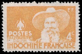 1944 French Indochina Stamp - Auguste Pavie 4C 1699 - £1.16 GBP