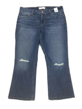 MAURICES Button Fly Distressed Denim Crop Jeans Plus size 33 - £19.64 GBP