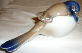 Vintage Porcelain Bing Grondahl B&amp;G Denmark Bird Figurine Bunting Blue Robin - £44.90 GBP