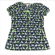 KOI Scrubs Scrub Top Vet Tech Radiologist Dog Cats X-Ray Scans Mice Blac... - $18.99