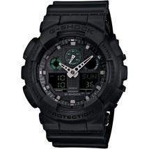 Casio Men&#39;s 55.0mm G-Shock Water-Resistant 200M Military Watch, Black *GA100MB1A - £109.97 GBP