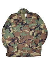 Vintage Alpha Industries Camouflage Cold Weather Field Coat Mens L M65 USA Made - £68.12 GBP