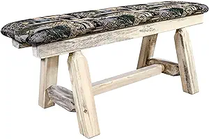 Montana Woodworks Homestead Collection Plank Style Bench with Woodland U... - $556.99