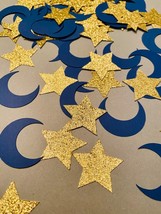 Moon and Stars Confetti, Twinkle Twinkle Little Star confetti, Stars Par... - $6.44