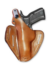 Fits Tanfoglio Force 99 Carry USA Leather 3-Slot Belt Holster Thumb Break #1092 image 9