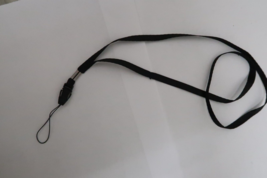 Detachable Ribbon Lanyard Key Sling Hook Necklace Black Cellphone Strap 17&quot; - £6.33 GBP