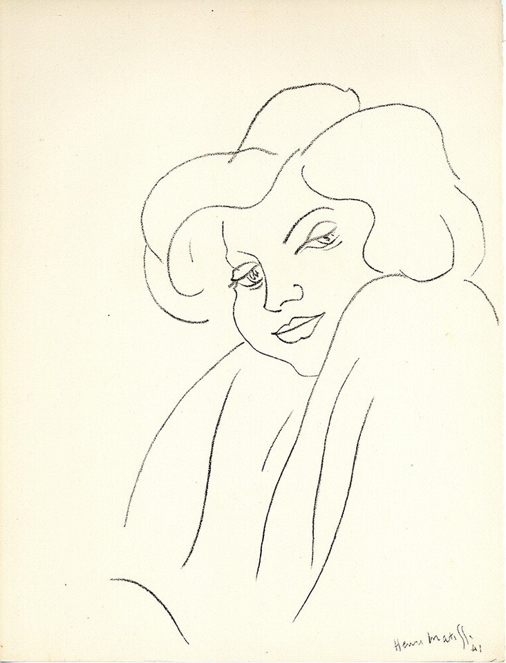 1943 MATISSE Lithograph &quot;Expression-2 1941&quot; &quot;Hommage Portfolio No. 177&quot; ... - $261.90