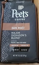 8 Peet&#39;s Dark Roast Ground Coffee Major Dickason&#39;s Blend 10.5 Oz (CB10) - $57.86