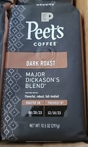 8 Peet&#39;s Dark Roast Ground Coffee Major Dickason&#39;s Blend 10.5 Oz (CB10) - £45.53 GBP