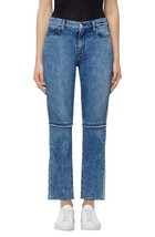 J Brand Ruby Frayed High Rise Blue Jeans Cropped Straight Raw Hem SZ 26 New - $79.20