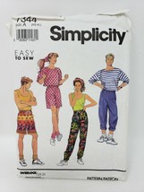 Simplicity Easy-To-Sew Misses&#39;, Men&#39;s or Boys&#39; Pants, Shorts, Tops Pattern #7344 - £5.60 GBP