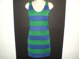 Central Park West Size S Bandage Dress Blue - Purple Green Stripes - £11.67 GBP