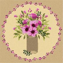 pepita Vase Bottle Wreath Violet Needlepoint Canvas - £64.48 GBP+