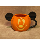 Disney Mickey Jack-o-Lantern Pumpkin Head 3D Halloween 14oz Mug - £14.86 GBP