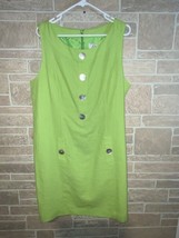 J Howard Sleeveless Linen Rayon Dress Shell Buttons Lined Size 18 - $24.75