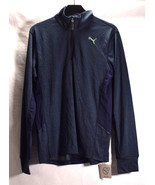 Puma Mens Running LS Pullover Half Zip Navy Blue M NWT - $32.49 CAD