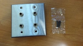 1/4 " Metal Stereo Wall Plate, With Screws And Free Shipping - $12.82