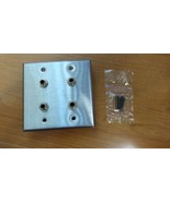 1/4 " Metal Stereo Wall Plate, with screws AND FREE SHIPPING - $12.82