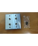 1/4 &quot; Metal Stereo Wall Plate, with screws AND FREE SHIPPING - £10.12 GBP