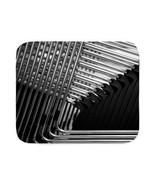 Geometric Black and White Lines Sherpa Fleece Throw Blanket - $89.14 CAD