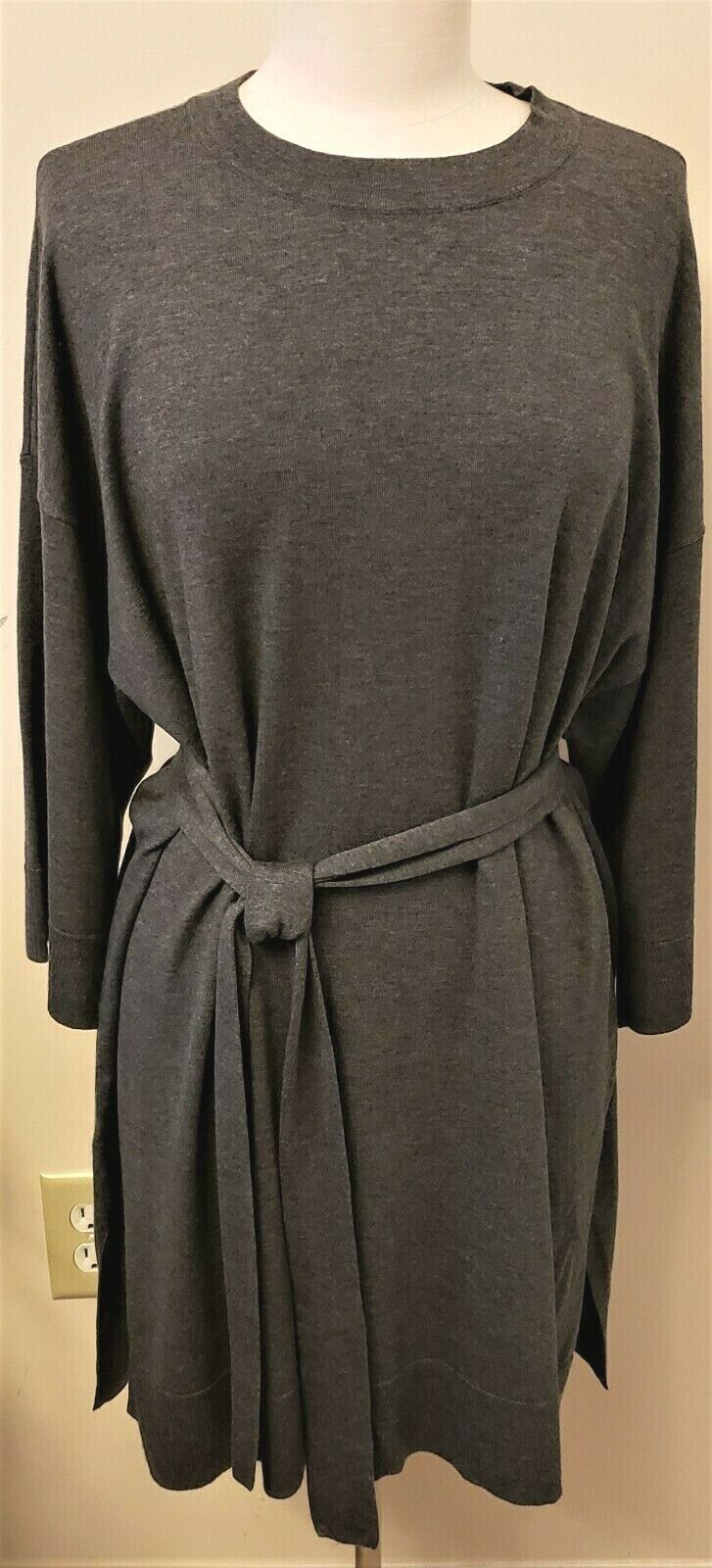 Primary image for Eileen Fisher Belted Tunic/Dress Sz- XL Ash/Gray