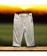 Gloria Vanderbilt Amanda Denim Capri Fit Classic Rise White Womens 12 NWT - $24.30 CAD
