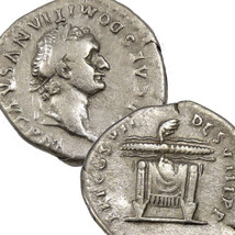 DOMITIAN Rare in RIC. Throne of Jupiter, Juno, Thunderbolt Roman Empire ... - £180.83 GBP