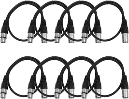 - SAXLX-2-8 Pack of 2&#39; Black XLR Male to XLR Female Patch Cables - £74.06 GBP