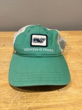 Vineyard Vines Trucker Hat Whale Patch Starboard Green White Mesh Soft Cap - $14.84