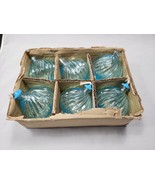 National ArtCraft Box of 6 Blue Swirl Glass Oil Candle Holder Inserts Co... - £64.64 GBP