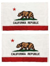 3x5 California Embroidered 2 sided double sided Premium banner Flag USA SHIPPER - £36.76 GBP