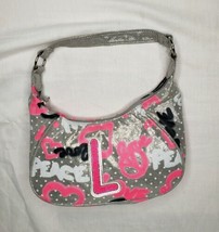 Justice Hand Bag Letter L Silver Pink Black - $14.85