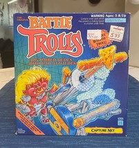 Sealed Vtg Hasbro Battle Trolls Capture Net Tree Trunk Cannon Bullseye Troll &#39;92 - £32.50 GBP