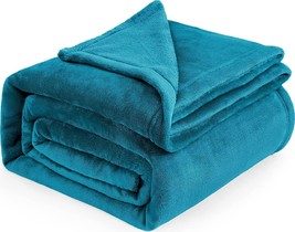 Bedsure Fleece Blanket Queen Blanket Teal - Bed Blanket Soft - £30.61 GBP