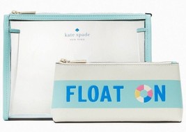 Kate Spade Cosmetic Pouch Splash Pool Float K7205 Aquamarine NWT $179 Retail FS - £51.43 GBP