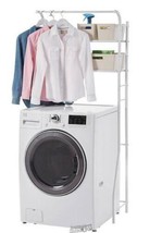 White Metal Laundry Space-Saver Rack Easy assembly required  25.5&quot;-39&quot;Lx... - $94.99