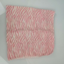 Garanimals Pink Zebra Stripe Cotton Flannel Baby Girl Receiving Blanket - £19.39 GBP