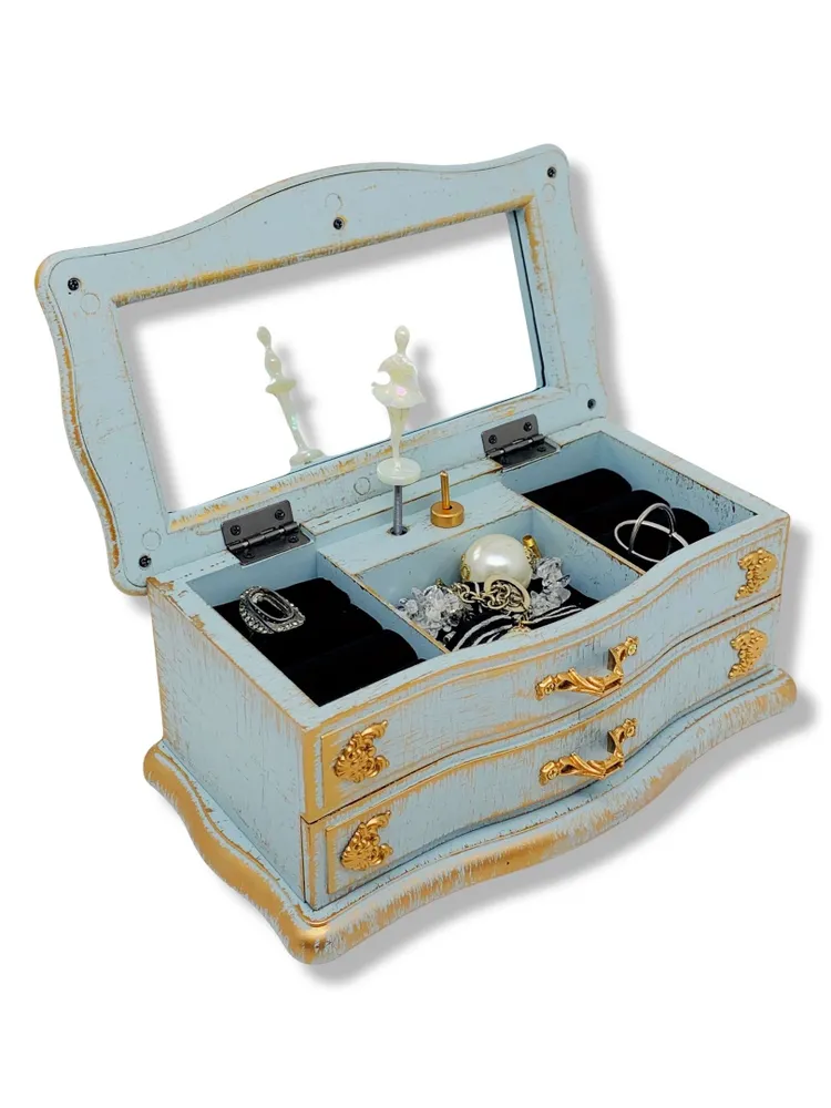 Musical jewelry box, Chest of drawers with ballerina - $97.00