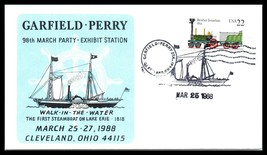 1988 US Cover - Garfield - Perry, 1st Steamboat Lake Erie, Cleveland, Ohio B22 - £2.36 GBP