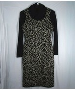 Calvin Klein Womens Sweater Dress Size S Black and Leopard Print - £27.19 GBP