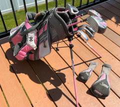 Maxfli Rev2 Girls Junior Golf Set - 6 Club Set w/ Pink &amp; Gray Bag - £58.45 GBP