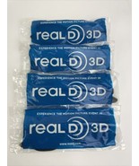 *NEW SEALED* 4 Pack - REAL D PASSIVE 3D Glasses - Black - £11.65 GBP