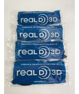 *NEW SEALED* 4 Pack - REAL D PASSIVE 3D Glasses - Black - £11.23 GBP