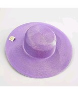 Street Smart by Betmar Purple Straw 4&quot; Brim Women&#39;s Sun Hat Vintage - £18.85 GBP