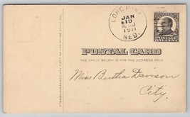 Correspondence Message 1911 Long Pine Nebraska Postcard A33 - £5.43 GBP