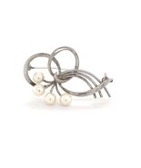 Mikimoto Estate Akoya Pearl Brooch Sterling Silver 5.5 mm M232 - €296,70 EUR
