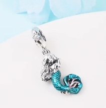 2023 New Authentic S925 Ariel Mermaid Disney Dangle Charm for Pandora Br... - £9.42 GBP