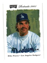 2003 Playoff Portraits #144 Mike Piazza Los Angeles Dodgers - £3.19 GBP