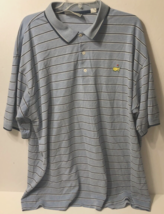 $9.99 Masters National Corner Blue Stripes Golf Cotton Augusta Polo Shir... - $9.89