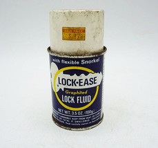 Lock Ease Fluid Penetrant Empty Advertising Tin Can - $14.84
